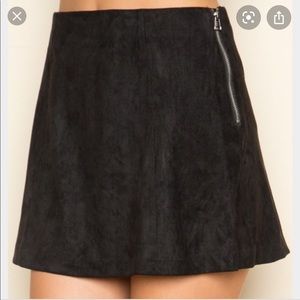 Brandy Melville Suede Black Skirt